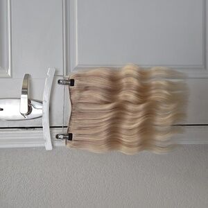 Cool blonde balayage 16" Halo Hair Extension